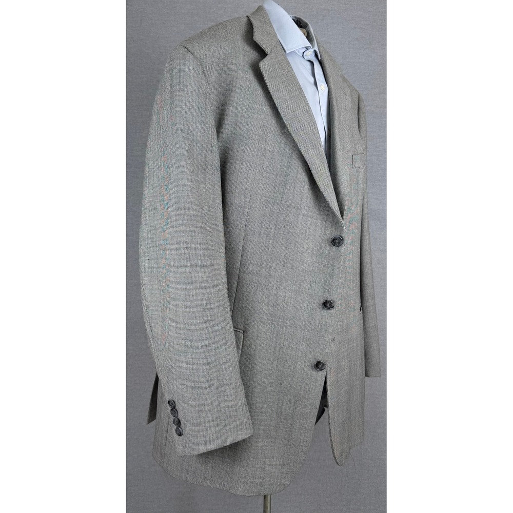 Polo Ralph Lauren Vintage 42L Grey Wool 3 Button Blazer Sport Coat Made in USA